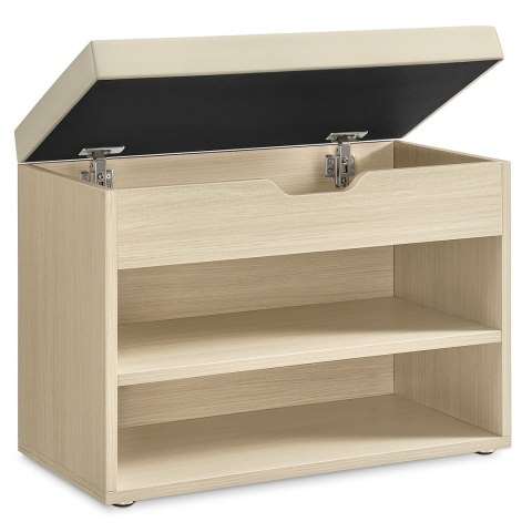 Beżowa szafka na buty ze schowkiem