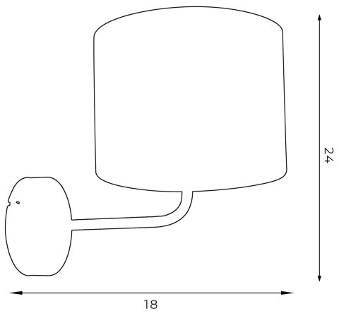 Kinkiet ARDEN Biały Abażur 1xE27