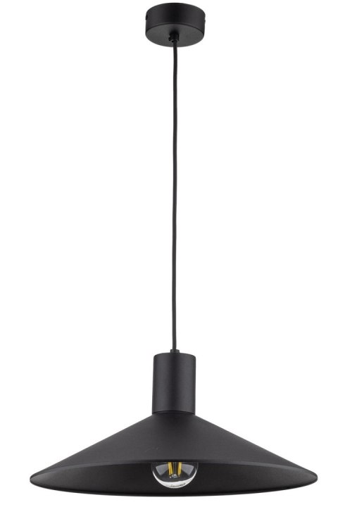 Lampa Wisząca JUMP Czarny Metalowy Klosz 1xE27