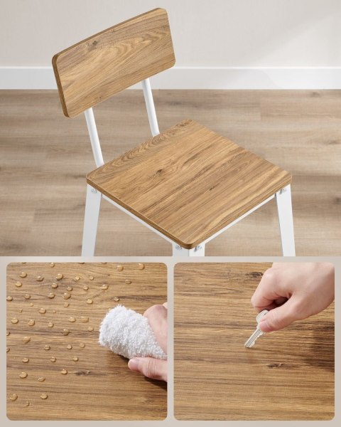 Solidne krzesła do jadalni komplet 2 szt.