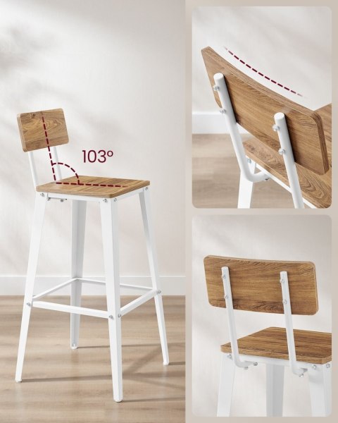 Solidne krzesła do jadalni komplet 2 szt.