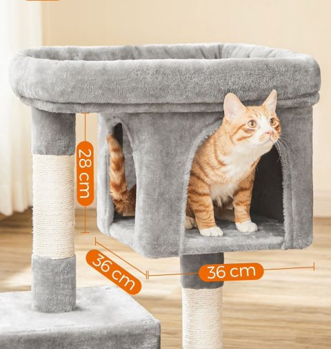 Solidny drapak dla kota jasnoszary 84 cm