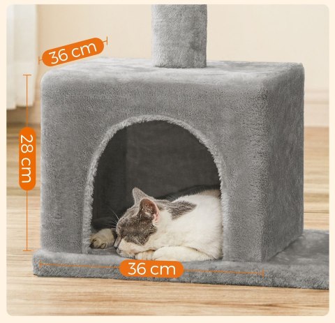 Solidny drapak dla kota jasnoszary 84 cm