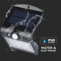 Trójkątna Lampa Solarna 1.5W, Czarna V-TAC