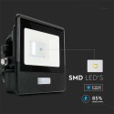Naświetlacz LED SMD 10W z Czujnikiem Ruchu Barwa 4000K, Obudowa Czarna - V-TAC