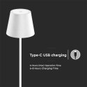 Lampa Podłogowa LED Biała Ładowalna 3000K 4W V-TAC