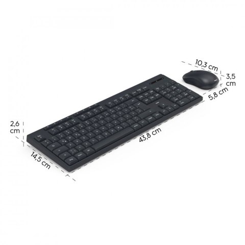 Zestaw klawiatura i mysz WKM-200 Czarny