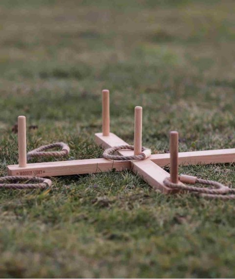 Drewniana Gra Rzut Pierścieniem - Kolorowa