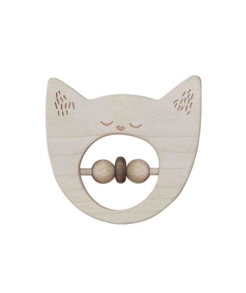 Drewniana Grzechotka - Kot