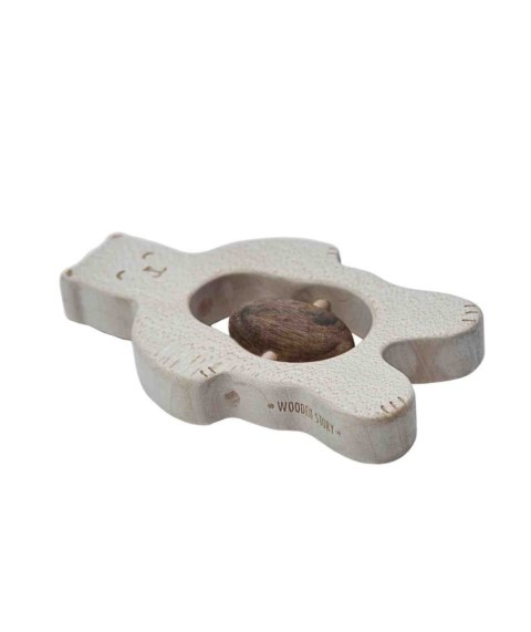 Drewniana Grzechotka - Miś