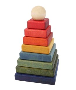 Drewniana Piramida Kwadratowa - Kolorowa