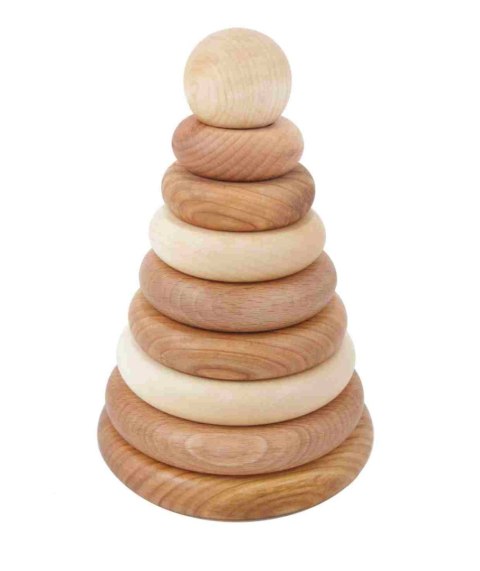 Drewniana Piramida Okrągła - Naturalna