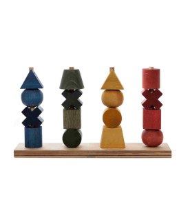 Drewniana Układanka Płotek XL - Kolorowa