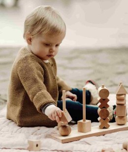 Drewniana Układanka Płotek XL - Naturalna