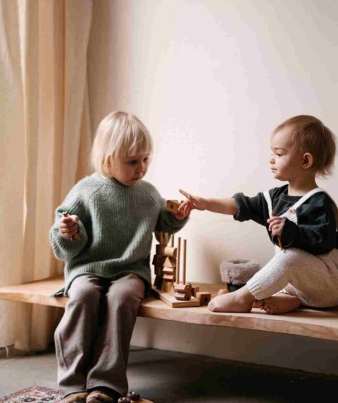 Drewniana Układanka Płotek - Naturalna