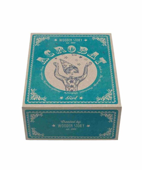 Drewniana Zabawka Akrobata Dziewczynka