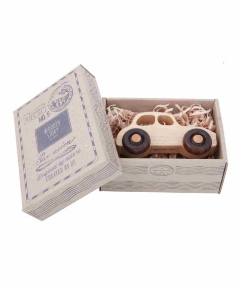 Drewniana Zabawka na Kółkach Auto 50s