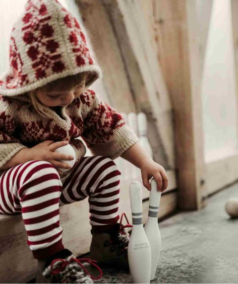 Drewniane Kręgle Vintage 10 szt.