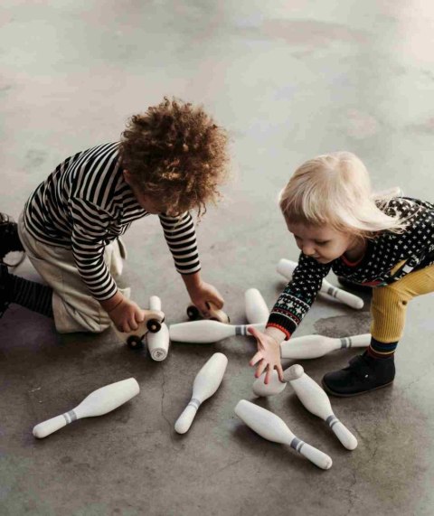 Drewniane Kręgle Vintage 10 szt.