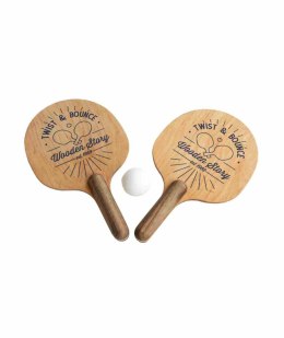 Drewniane Paletki do Gry Obróć i Odbij 2 szt.