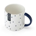 Mikasa, Kubek Kamionkowy Granatowe Kropki - 390 ml
