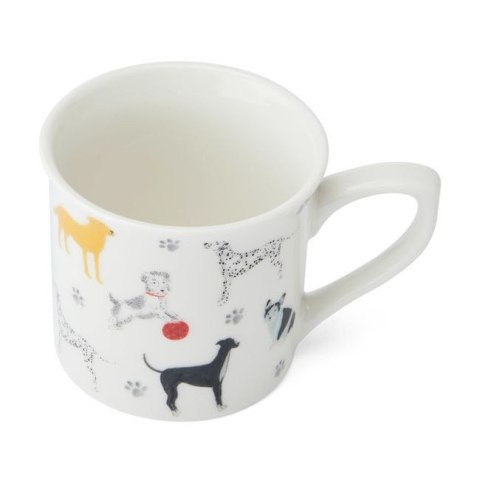 Mikasa, Kubek Porcelanowy Ryflowany Psy - 250 ml