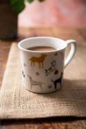 Mikasa, Kubek Porcelanowy Ryflowany Psy - 250 ml