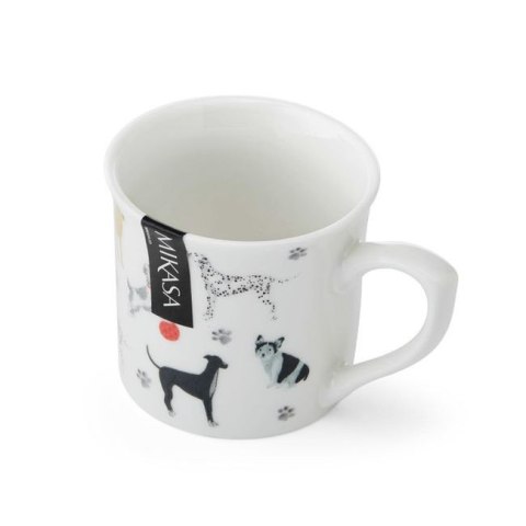 Mikasa, Kubek Porcelanowy Ryflowany Psy - 250 ml