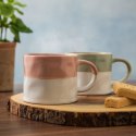 Mikasa, Kubek z Unikalnym Wykończeniem Różowy - 450 ml