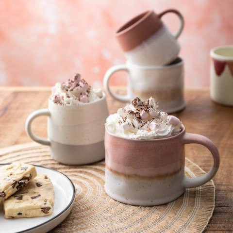 Mikasa, Kubek z Unikalnym Wykończeniem Szary - 400 ml