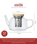 Szklany Dzbanek z Zaparzaczem i Pokrywką La Cafetière Rialto - 4 Filiżanki, 1,2 L