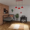 Lampa Wisząca SVEN Czerwony Biały Metalowy Klosz 3xE27
