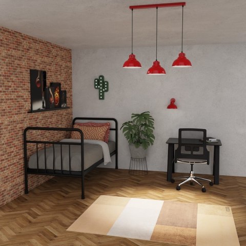 Lampa Wisząca SVEN Czerwony Biały Metalowy Klosz 3xE27