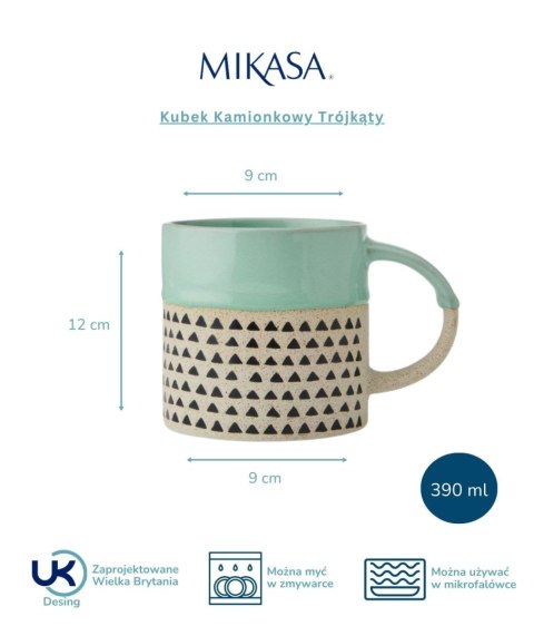 Mikasa, Kubek Kamionkowy Trójkąty - 390 ml
