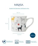 Mikasa, Kubek Porcelanowy Ryflowany Psy - 250 ml