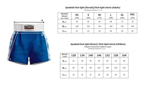 Spodenki treningowe do kick lightu MASTERS "FIGHT" (WAKO APPROVED)