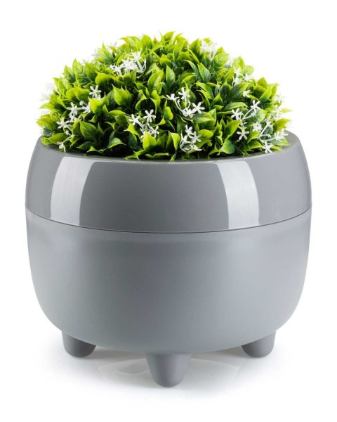 Donica na nóżkach botanica szara 23xh18 cm