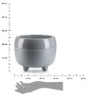 Donica na nóżkach botanica szara 30xh24 cm