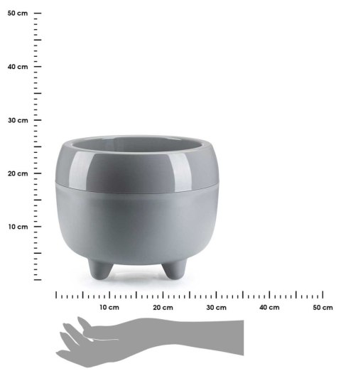 Donica na nóżkach botanica szara 30xh24 cm