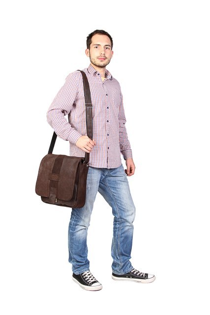 Duża torba na ramię URBAN RDW8 BROWN