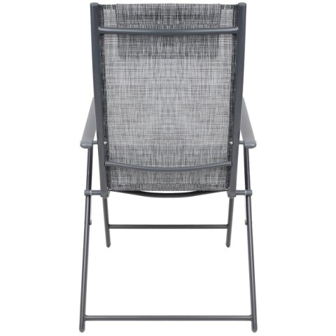 KRZESŁO OGRODOWE 57x68x106CM 2xTEXTLINE 7-POZYCYJNE Z ZAGŁÓWKIEM KPL.2SZT