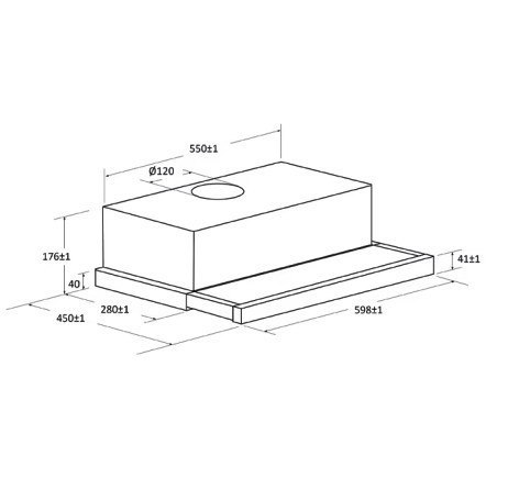 Okap teleskopowy CBT60RBG