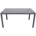 STÓŁ OGRODOWY 150x90x73CM CIEMNY SZARY