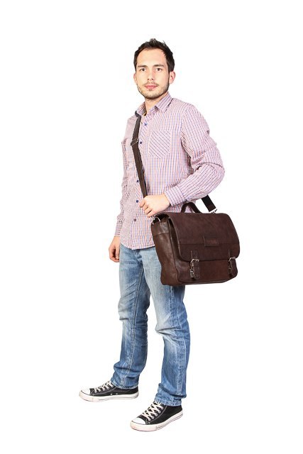 Teczka, torba unisex URBAN RDW12 BROWN