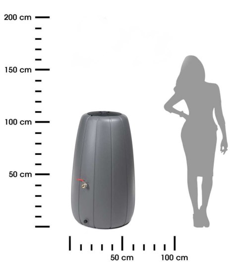 Zbiornik na deszczówkę 200 L antracyt
