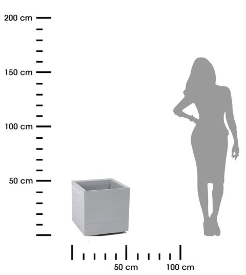 Donica Betonique deska recykling szara H40x40 cm