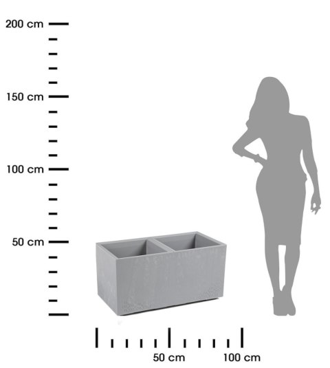 Donica Betonique recykling szary beton h39X78 cm