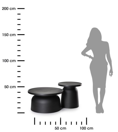Dwa minimalistyczne stoliki OTTO czarne