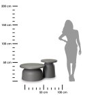 Dwa minimalistyczne stoliki OTTO szare