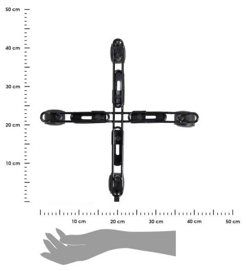 Metalowy wózek pod donicę regulowany 34-42 cm